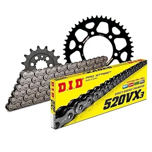 Zestaw łańcuchów DID Alu 520VX3 / 102 Endless czarny do Ducati Monster Dark i. e. S 620 ccm rok prod. 2002-2004 - Części motocyklowe - miniaturka - grafika 1