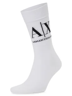 Armani Exchange Skarpety Mężczyźni biały jednolity, S/M - Skarpetki męskie - miniaturka - grafika 1