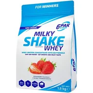 Odżywki białkowe - 6PAK, Odżywka białkowa, Milky Shake Whey, 1800g, truskawka - miniaturka - grafika 1