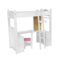 Biurka dla dzieci - Mdla Kids Olivia's Little World Olivia's Little World - Princess College Dorm 45 cm lalka podwójne piętrowe biurko (szare kropki) | Drewniane lalek 45 cm TD-0204A - miniaturka - grafika 1