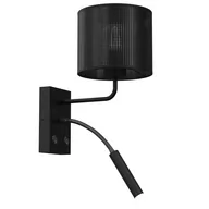 Lampy ścienne - Nowoczesny, czarny kinkiet z abażurem LX 5232 z serii LOFT SHADE - miniaturka - grafika 1