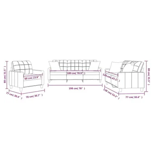 3-cz. komplet wypoczynkowy z poduszkami, cappuccino, ekoskóra Lumarko! - Sofy i kanapy 3-cz. komplet wypoczynkowy z poduszkami, cappuccino, ekoskóra Lumarko! - Sofy i kanapy - miniaturka - grafika 11