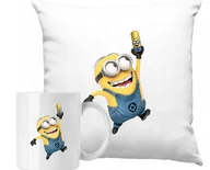 Gadżety dla niej i dla niego - ZESTAW PODUSZKA + KUBEK Miniony Bajka Pomysł Na Prezent +IMIĘ #2 - miniaturka - grafika 1