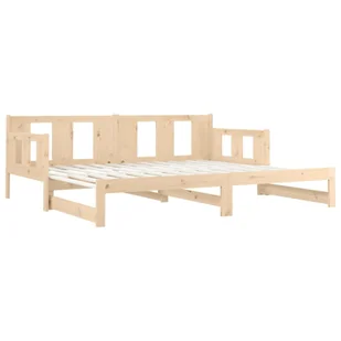 Lumarko Łóżko rozsuwane, lite drewno sosnowe, 2x(90x190) cm - Łóżka - miniaturka - grafika 11