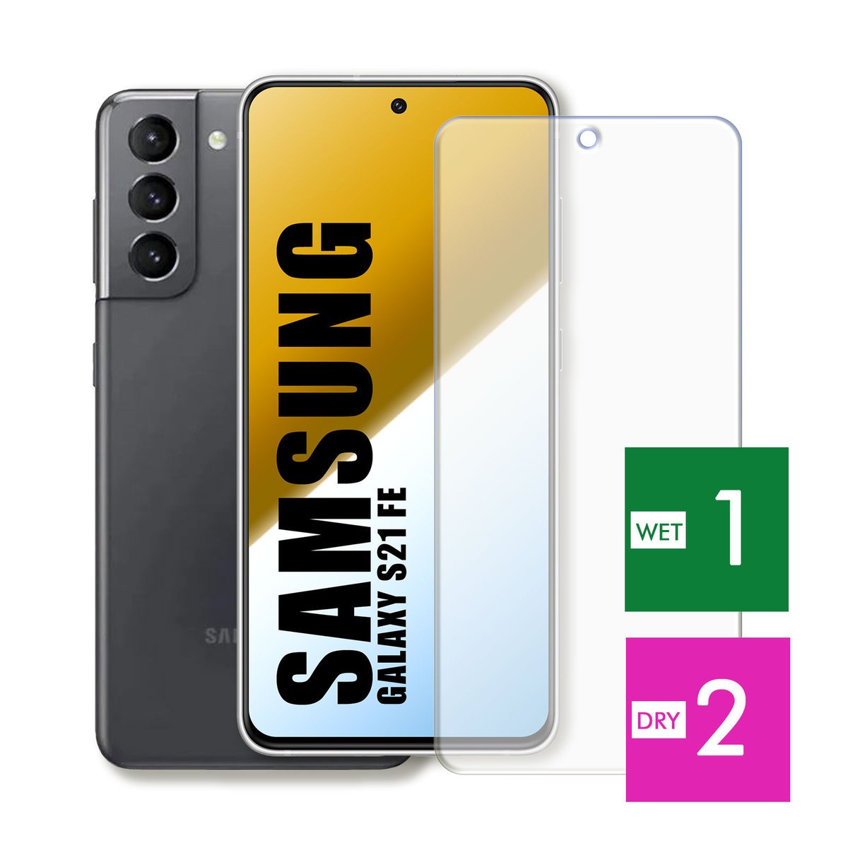 WZMOCNIONE SZKŁO DO SAMSUNG GALAXY S21 FE SZYBKA HARTOWANE 9H JAKOŚĆ