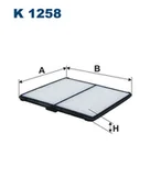 Filtry kabinowe - Filtron Filtr, wentylacja przestrzeni pasażerskiej K 1258 K 1258 - miniaturka - grafika 1