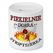 Skarbonki - Skarbonka Dla Striptizerki na Urodziny na Prezent z Nadrukiem ze Zdjęciem + Opakowanie na prezent (wzór 02) - miniaturka - grafika 1