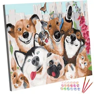 Malowanie po numerach - Zestaw do malowania po numerach, 40x50 cm, Gang Psiaków - miniaturka - grafika 1