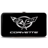 Portfele - Buckle-Down - Portfel - zapinany na zawias portfel - Corvette czarny/srebrny (kolor pełny) dla kobiet dziewcząt - miniaturka - grafika 1