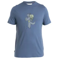 Koszulki sportowe męskie - Koszulka męska Icebreaker Men Merino 150 Tech Lite III SS Tee Tech Head Rozmiar: XXL / Kolor: niebieski - miniaturka - grafika 1