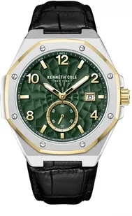 Zegarek Zegarek męski KENNETH COLE KCWGX0059003 zielony klasyczny - Zegarki męskie - miniaturka - grafika 1