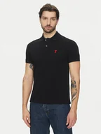 Koszulki sportowe damskie - AMI PARIS Polo BFUPL001.760 Czarny Regular Fit - miniaturka - grafika 1