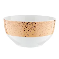 Miski i półmiski - Salaterka Spots Orange złote centki 13 cm biało-pomarańczowy - miniaturka - grafika 1