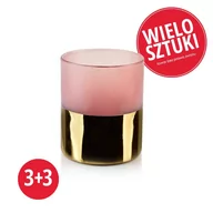 Świeczniki - PAKIET RITA PINK Kpl.świeczników 3+3GRATIS 8,5xh10cm - miniaturka - grafika 1