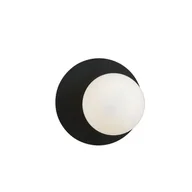 Lampy ścienne - Kinkiet OSLO K1 E14 - czarny/opal - miniaturka - grafika 1