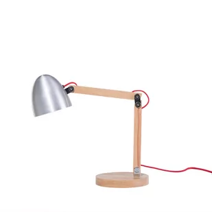 Beliani Lampka biurkowa srebrna 51645 51645 - Lampy stojące - miniaturka - grafika 1