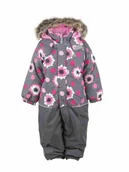 Kombinezony dla dzieci - Dziewczęcy niemowlęcy kombinezon zimowy FUN szary Lenne r.80 - miniaturka - grafika 1