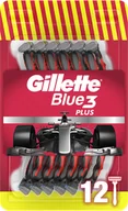 Maszynki do golenia i wkłady - Jednorazowe maszynki do golenia dla mężczyzn Gillette Blue3 Plus Nitro Masz Red 12 szt (8700216148146) - miniaturka - grafika 1