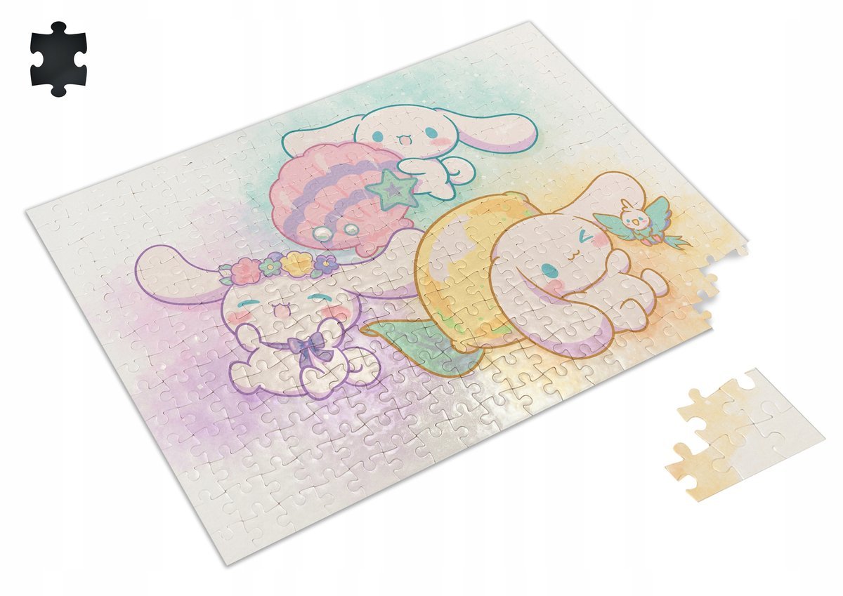 Puzzle KUROMI HELLO KITTY Cinnamoroll A3 252 el z Nadrukiem + IMIĘ 70