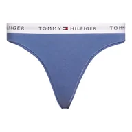 Majtki damskie - TOMMY HILFIGER STRINGI DAMSKIE MAJTKI THONG 1P NIEBIESKIE r.S - miniaturka - grafika 1