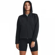 Bluzy sportowe damskie - Damska bluza treningowa rozpinana z kapturem Under Armour Unstoppable Fleece FZ - czarna - UNDER ARMOUR - miniaturka - grafika 1