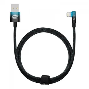 Baseus MVP 2 Elbow kątowy kabel przewód z bocznym wtykiem USB / Lightning 1m 2.4A niebieski (CAVP000021) - Kable komputerowe i do monitorów - miniaturka - grafika 2