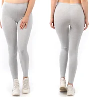 Legginsy - Legginsy damskie długie Polskie Getry Bawełniane Szare 4XL - miniaturka - grafika 1