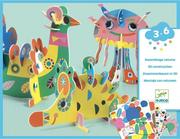 Prace ręczne dla dzieci - Zestaw artystyczny Zwierzątka 3D Djeco - miniaturka - grafika 1