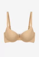 Biustonosze - Beżowy Gładki Biustonosz z Regulowanymi Ramiączkami Devisea - miniaturka - grafika 1