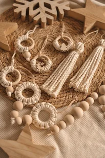 Zestaw naturalnych dekoracji Świątecznych boho - Ozdoby bożonarodzeniowe - miniaturka - grafika 1