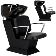 Myjki fryzjerskie - Myjnia myjka fryzjerska barberska Reni do salonu fryzjerskiego barberskiego ruchoma ceramiczna misa armatura bateria słuchawka - miniaturka - grafika 1