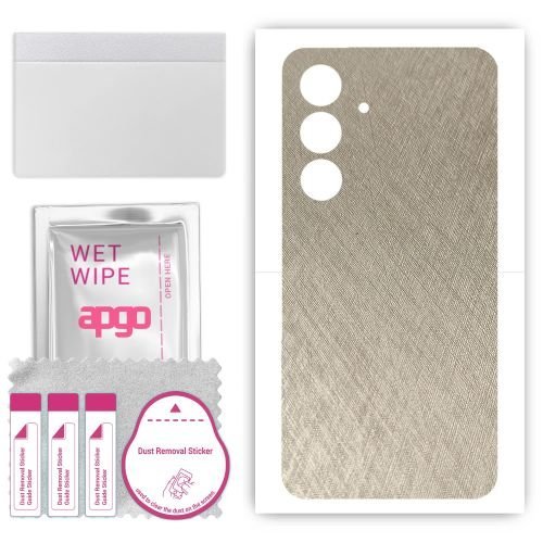 folia naklejka skórka strukturalna na TYŁ do Samsung Galaxy F15 5G - Tytan Srebrny - apgo SKINS