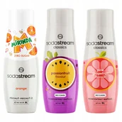 Syropy i koncentraty owocowe - Syropy SodaStream do saturatora Mirinda Zero + Passionfruit / Marakuja + Grapefruit Grejpfrut 3x 440ml BEZ CUKRU - miniaturka - grafika 1
