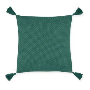 Poszewka z frędzlami zielona MORRIS 45x45 cm - Poszewki na poduszki - miniaturka - grafika 1