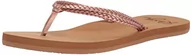 Sandały damskie - Roxy Sandały damskie Costas Flip Flop, Różowe złoto - 42 EU - miniaturka - grafika 1