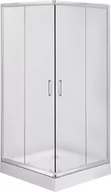 Kabiny prysznicowe - ONNLINE Kabina kwadratowa, profil chrom, szkło szron 80x185 - miniaturka - grafika 1