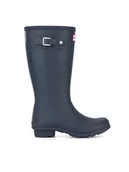 Buty dla dziewczynek - Hunter Kalosze JFT6000RMA-NVY Granatowy - miniaturka - grafika 1