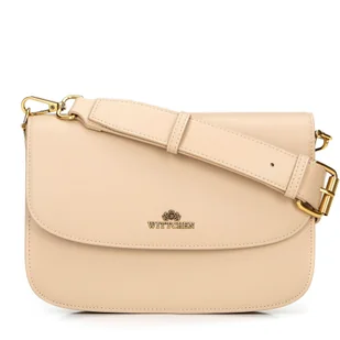 Mała listonoszka ze skóry naturalnej beżowa - Torebki damskie Mała listonoszka ze skóry naturalnej beżowa - Torebki damskie - miniaturka - grafika 1