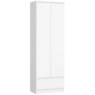 Regały biurowe - REGAŁ BIUROWY SZAFA R 60 cm CLP 1 SZUFLADA 2 DRZWI BIAŁY - miniaturka - grafika 1