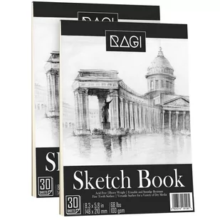 Szkicowniki Zestaw 2szt. Blok A5 60 Kartek 100g/m2 - Podobrazia, bloki, papiery - miniaturka - grafika 1