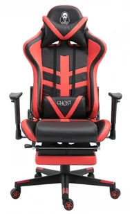 Fotel gamingowy z podnóżkiem GHOST-SIX czarno czerwony - Fotele gamingowe - miniaturka - grafika 7