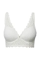 Biustonosze - ESPRIT Bodywear damski biustonosz Flower LACE Wireless push-up, biały off white, 85 B, Off White, 85B - miniaturka - grafika 1