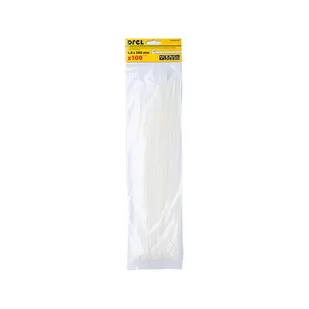Opaska zaciskowa 4.8 x 380 mm biała nylon 100 szt. Drel - Taśmy izolacyjne i naprawcze - miniaturka - grafika 1