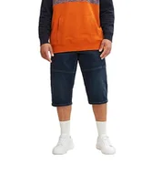 Spodenki damskie - TOM TAILOR Męskie Krótkie spodenki jeansowe za kolano o długości do kolan 1033438, 10173 - Dark Stone Blue Black Denim, 46 - miniaturka - grafika 1