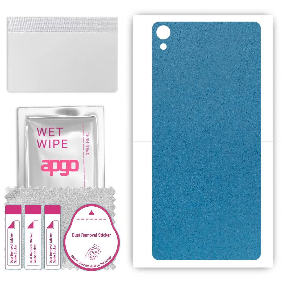 Folia naklejka skórka strukturalna na TYŁ Zamsz do Sony Xperia XA - Zamsz Niebieski - apgo SKINS