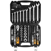 Zestawy narzędziowe - NEO-TOOLS Zestaw zestaw nasadek 1/2" i 1/4" 82 elementy 08 672 (08-672) - miniaturka - grafika 1