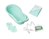 Wanienki dla dzieci - Tega Baby Zestaw Kąpielowy Wanna 102 5El Króliczki Ziel - miniaturka - grafika 1