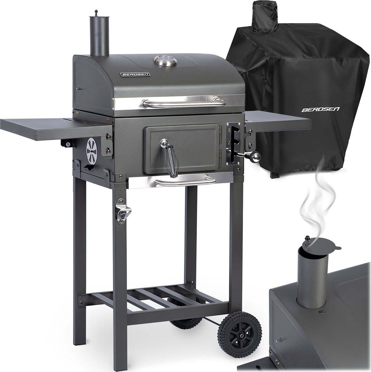 Grill węglowy z pokrowcem Berdsen BD-892 czarny