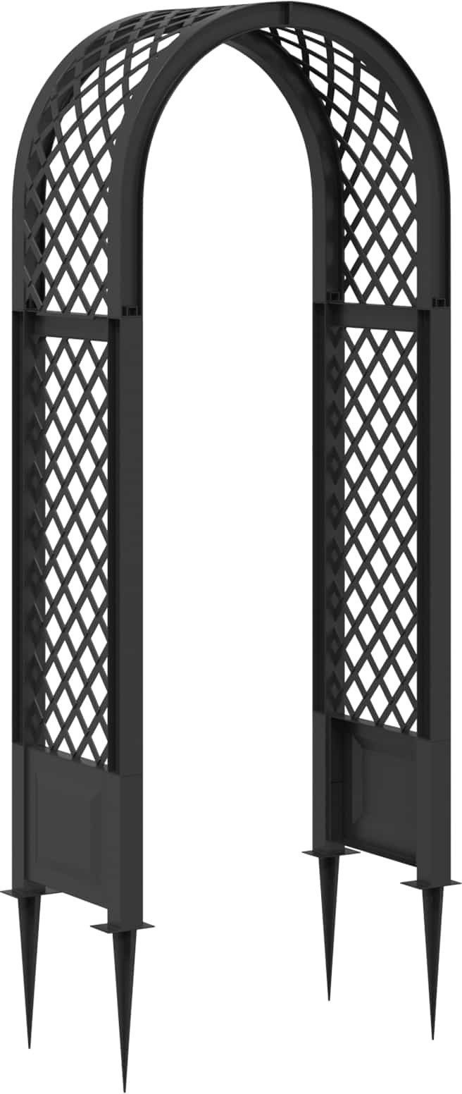 vidaXL vidaXL Różany łuk z kolcami antracytowy 97 x 43 x 218 cm PP