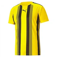 Koszulki męskie - PUMA PUMA Koszulka męska Teamliga Striped Jersey Cyber Yellow-puma Black L 704920 - miniaturka - grafika 1